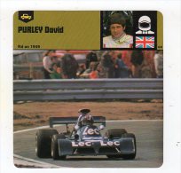 Sept15    70384 Purley  David  ( Fiche Auto ) - Automovilismo - F1