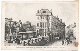 ANCIEN PARIS - Le Théatre De L' Ambigu Et La Rue De Bondy Vers 1835 (79590) - Zonder Classificatie