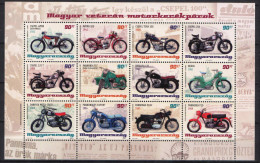 Hungary 2014. Veteran Motors / Motorcycle Nice Sheet With 12 Stamps !!! MNH (**) - Neufs