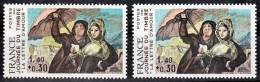 France 2124  Variété Visage Blanc  Et Brun  Neuf ** TB MNH Sin Charnela - Nuevos