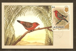 AITUTAKI Carte Maximum - Bengali Rouge - Aitutaki