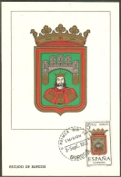 ESPAGNE Carte Maximum - Burgos - Cartes Maximum