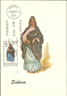 ESPAGNE Carte Maximum - Sahara - Cartes Maximum