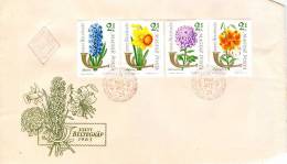 HUNGARY - 1963.FDC - 36th Stampday Strip - Flowers II. Mi:1967-1970 - FDC