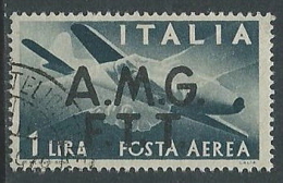 1947 TRIESTE A USATO POSTA AEREA DEMOCRATICA 2 RIGHE 1 LIRA - L7 - Poste Aérienne