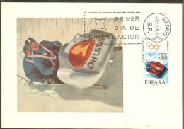 ESPAGNE Carte Maximum - Bobsleigh - Maximum Kaarten