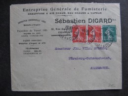 Se 137 - TB Enveloppe Affranchie Avec N°137 Et 138 X 2; De Paris Pour L´Allemagne ( 17/ 06 /1911 ) - 1877-1920: Période Semi Moderne