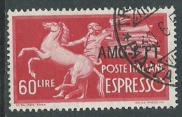 1950 TRIESTE A USATO ESPRESSO DEMOCRATICA 1 RIGHE 60 LIRE - L12 - Express Mail