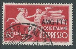 1950 TRIESTE A USATO ESPRESSO DEMOCRATICA 1 RIGHE 60 LIRE - L16 - Express Mail