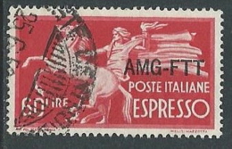 1950 TRIESTE A USATO ESPRESSO DEMOCRATICA 1 RIGHE 60 LIRE - L21 - Express Mail