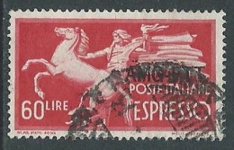1950 TRIESTE A USATO ESPRESSO DEMOCRATICA 1 RIGHE 60 LIRE - L22 - Express Mail