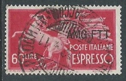 1950 TRIESTE A USATO ESPRESSO DEMOCRATICA 1 RIGHE 60 LIRE - L23 - Express Mail