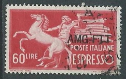 1950 TRIESTE A USATO ESPRESSO DEMOCRATICA 1 RIGHE 60 LIRE - L5 - Express Mail