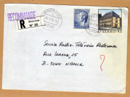 Enveloppe Cover Brief Aangetekend Registered Recommandé Wincrange - Brieven En Documenten