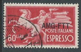 1950 TRIESTE A USATO ESPRESSO DEMOCRATICA 1 RIGHE 60 LIRE - L6 - Express Mail