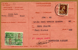Carte Récépissé Ontvangkaart 427 + Timbre Fiscal Ransart à Wanfercée Baulet - Documents