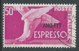 1952 TRIESTE A USATO ESPRESSO DEMOCRATICA 1 RIGHE 50 LIRE - L12 - Express Mail