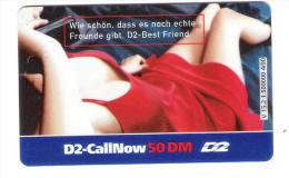 Germany - D2 Vodafone - Call Now Card - Sexy Girl - V15.2 - Date 11/02 - GSM, Cartes Prepayées & Recharges