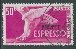 1952 TRIESTE A USATO ESPRESSO DEMOCRATICA 1 RIGHE 50 LIRE - L3 - Express Mail