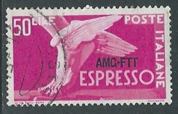 1952 TRIESTE A USATO ESPRESSO DEMOCRATICA 1 RIGHE 50 LIRE - L4 - Express Mail