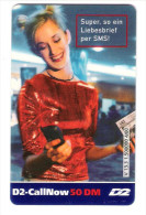 Germany - D2 Vodafone - Call Now Card - Girl On Phone - V13.3 - Date 06/02 - GSM, Cartes Prepayées & Recharges