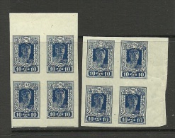 RUSSLAND RUSSIA 1923 Michel 208 B As 4-block, 2 Exemplares, MNH - Ungebraucht