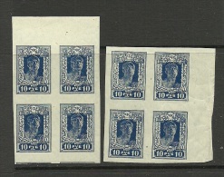 RUSSLAND RUSSIA 1923 Michel 208 B As 4-block, 2 Exemplares, MNH - Unused Stamps