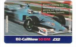 Germany - D2 Vodafone - Call Now Card - Formula One Car - V16.1  Date 07/02 - [2] Mobile Phones, Refills And Prepaid Cards