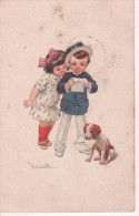 Enfants, Chien Par V. Castelli - Castelli