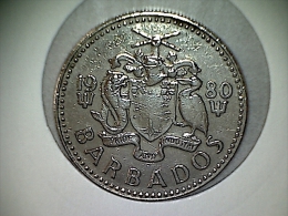 Barbados 25 Cents 1980 - Barbados (Barbuda)