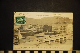 CPA 06, NICE Les Nouveaux Jardins , Vue Prise De La Jetée Promenade , 51 - Parchi E Giardini