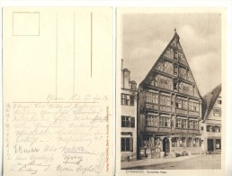 AK Dinkelsbühl, Deutsches Haus Nicht Gel. 12. 4. 1914 S/w (324-AK219) - Dinkelsbuehl