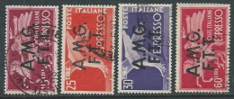 1947-48 TRIESTE A USATO ESPRESSI DEMOCRATICA 2 RIGHE 4 VALORI - L1 - Express Mail