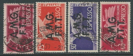 1947-48 TRIESTE A USATO ESPRESSI DEMOCRATICA 2 RIGHE 4 VALORI - L3 - Express Mail