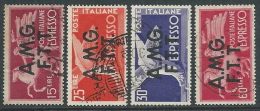 1947-48 TRIESTE A USATO ESPRESSI DEMOCRATICA 2 RIGHE 4 VALORI - L9 - Express Mail