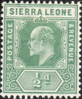 Sierra Leone 1907-12 SG99*108  Set To 1/= Incl Shades  Lightly Mounted Mint - Sierra Leone (...-1960)