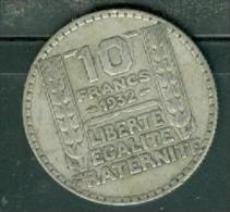 Piece 10 Francs Type Turin Argent Silver Année 1932 - Pia11801 - 10 Francs