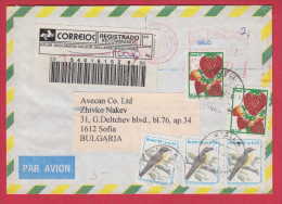 181526 / 1999 - CAMPINAS MACHINE STAMP + 2.66 Cr. - Fruit MORANGO Strawberry , Bird Social Flycatcher Brazil Bresil - Cartas & Documentos