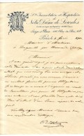 PARIS  SOCIETE IMMOBILLIERE & HOSPITALIERE  DE NOTRE DAME DE LOURDES  -   LETTRE COMMERCIALE 1902 - Sport En Toerisme