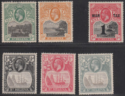 St. Helena 1912-16,1922-37 Mint Mounted, See Desc, Sc#, SG 72,74,88,97,99,100 - Sainte-Hélène