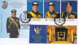 Malaysia 2015 FDC Set Coronation Sultan Johore  Nice Pics - Johore