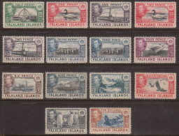 Falkland Islands 1938-46 Mint Mounted, Sc# 84-94, SG 146-151, 153-155,157-161 - Falkland