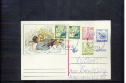 Yugoslavia 1993 Interesting Postal Stationery Postcard - Brieven En Documenten