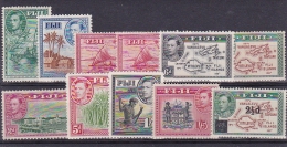 1938 Fiji - 2 Scans Definitives King George 11v., Boats, Maps, Views, Jobs Scott Value 23 $ MLH As Scan - Fiji (...-1970)