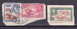 1938 Fiji - Definitives King George 3v.on Paper , Boat, Map, View Scott 118/20 Used As Scan - Fiji (...-1970)