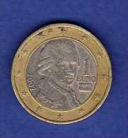 EURO  :  Autriche 1 Euro 2002 Ayant Circulé. - Austria