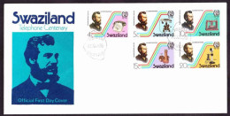 Swaziland - 1976 - Telephone Centenary - Complete Set On FDC - Swaziland (1968-...)