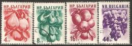 Bulgaria 1956 Mi# 982-985 Used - Fruits (I) - Usados