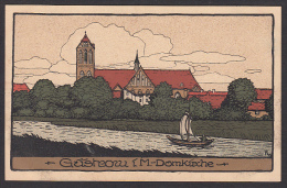 GERMANY - Güstrow, Gustrow - Art Postcard - Old Postcard, Domrkirche, Church - Güstrow