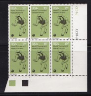 SOUTH AFRICA, 1976, MNH Control Block Of  6, Bowling Champions, M 489 - Unused Stamps